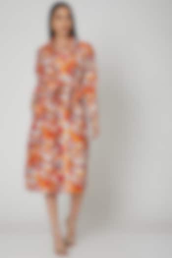 Multi Colored Cotton Chanderi Vacation Dress by Manish Arora at Pernia's Pop Up Shop