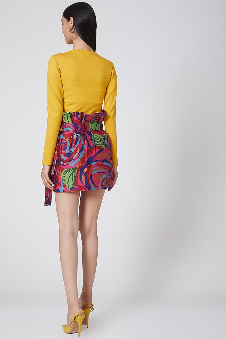 Multi Colored Printed Skirt by Manish Arora at Pernia's Pop Up Shop