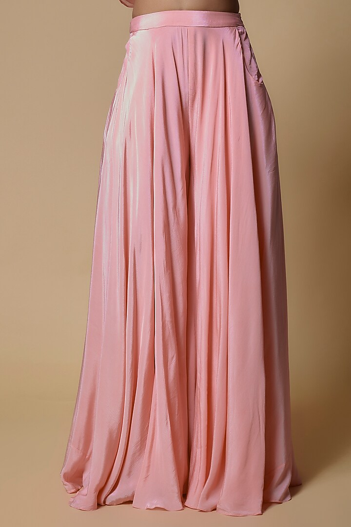 Pink Crepe Palazzo Pant Set by Izzumi Mehta at Pernia's Pop Up Shop