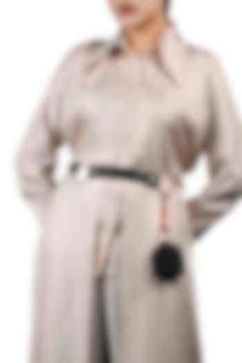 Black Leather Belt With Earpod Case by Immri at Pernia's Pop Up Shop