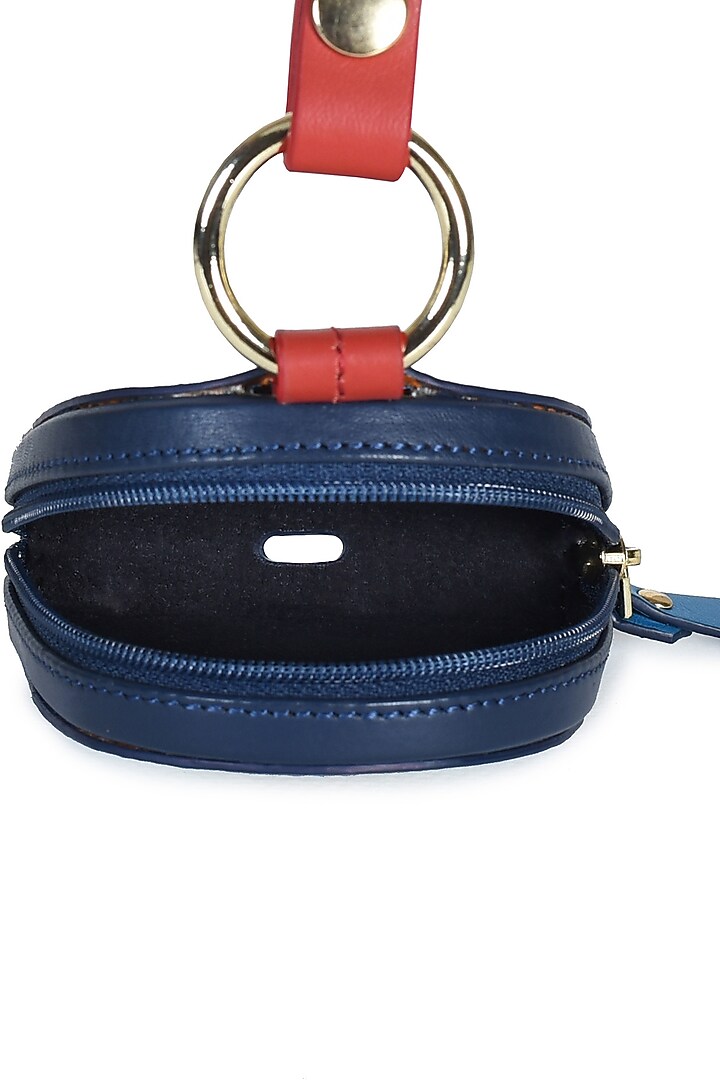Mint Green & Blue Leather Belt With Evil Eye Charm by Immri at Pernia's Pop Up Shop