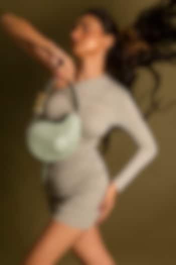 Green Leather Handbag by Immri at Pernia's Pop Up Shop