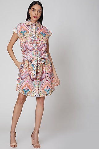 Multi Colored Embroidered Midi Dress by Manish Arora