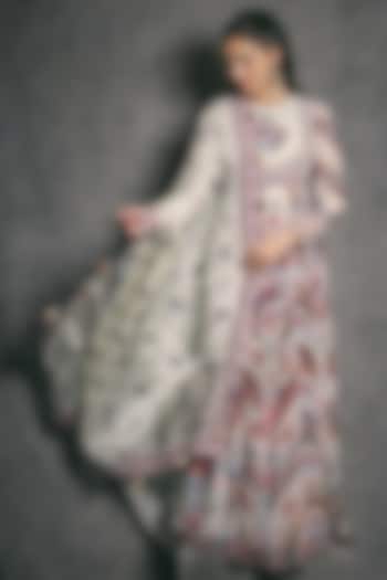 Multi-Colored Cotton Silk & Jeni Silk Digital Printed Bridal Anarkali Set by TORANI at Pernia's Pop Up Shop