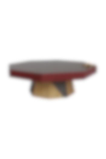 Multicolor Wooden & Brass Beetle Cake Stand by Karo