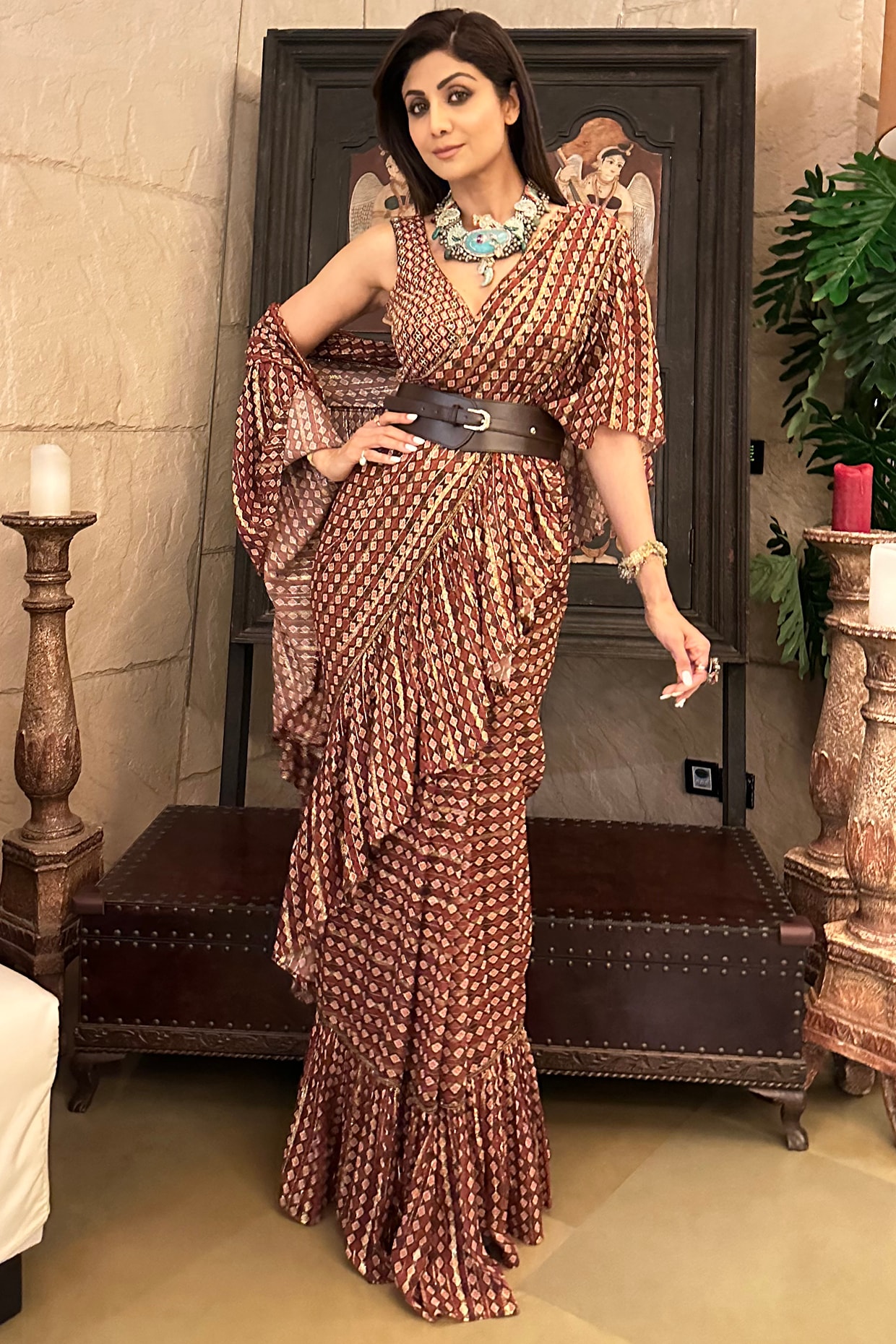 Shilpa Shetty In Qila Saree Set – Tulsiya