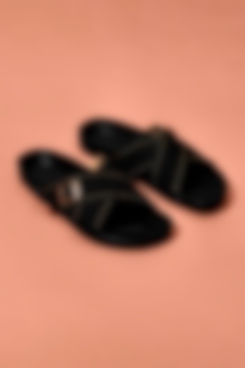 Black Leather Flats by Dmodot at Pernia's Pop Up Shop