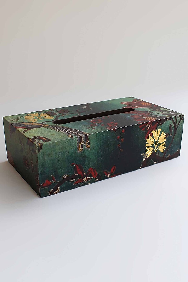 Green Gulbagh Tissue Box by Karo at Pernia's Pop Up Shop