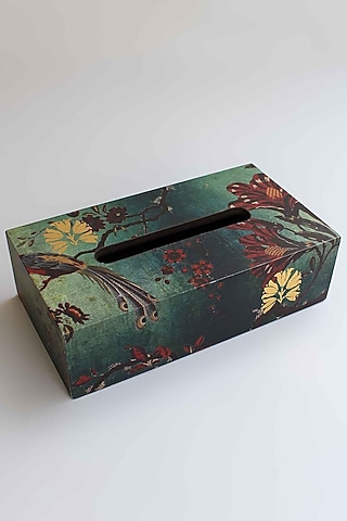 Green Gulbagh Tissue Box by Karo