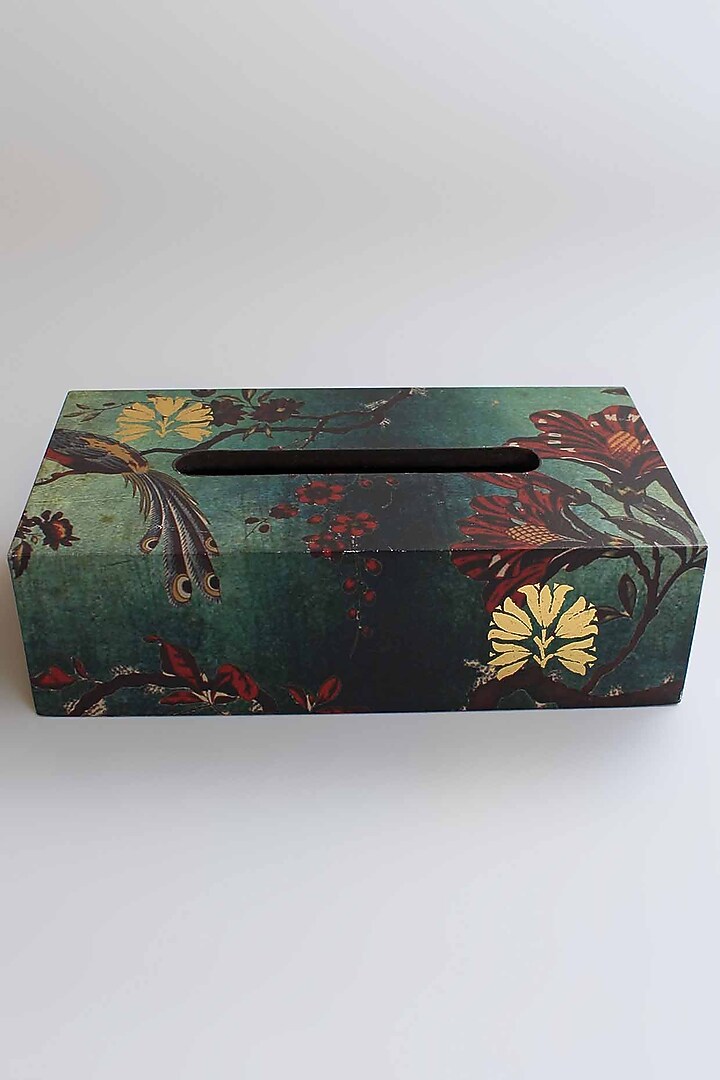 Green Gulbagh Tissue Box by Karo at Pernia's Pop Up Shop