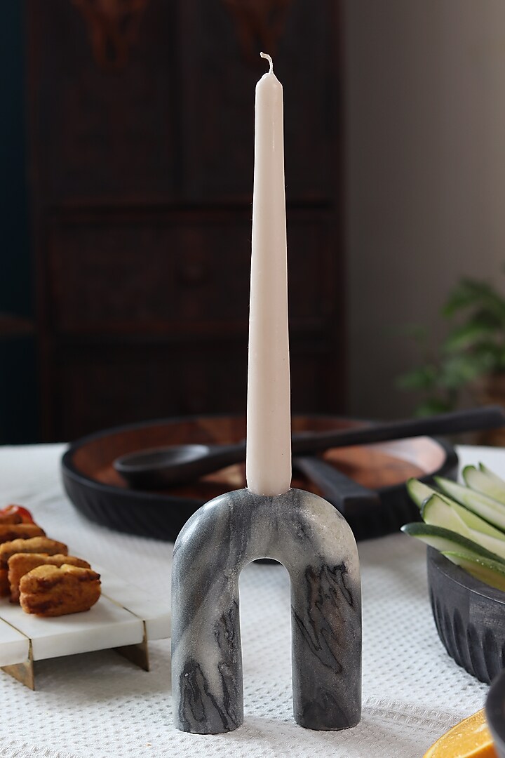 Grey Marble Candle Stand by Muun Home at Pernia's Pop Up Shop