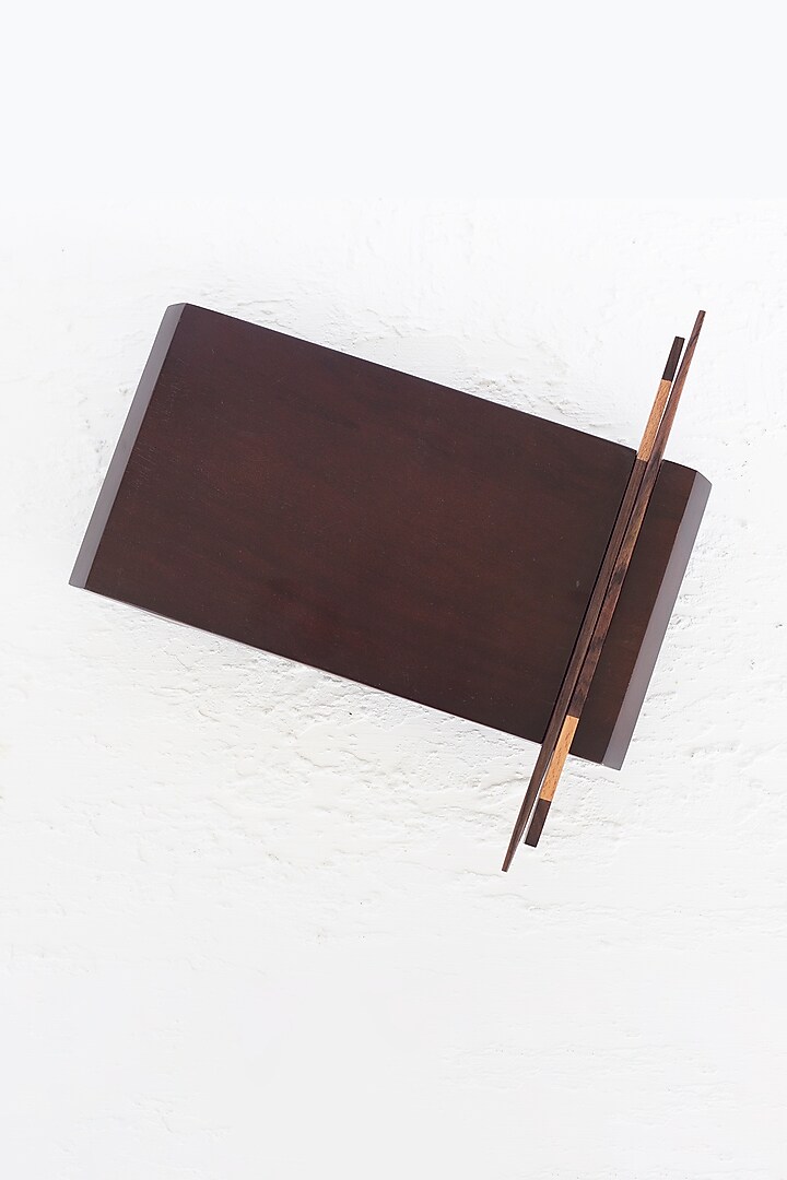 Walnut Polished Mango Wood Sushi Platter With
Chopsticks by Sashays at Pernia's Pop Up Shop