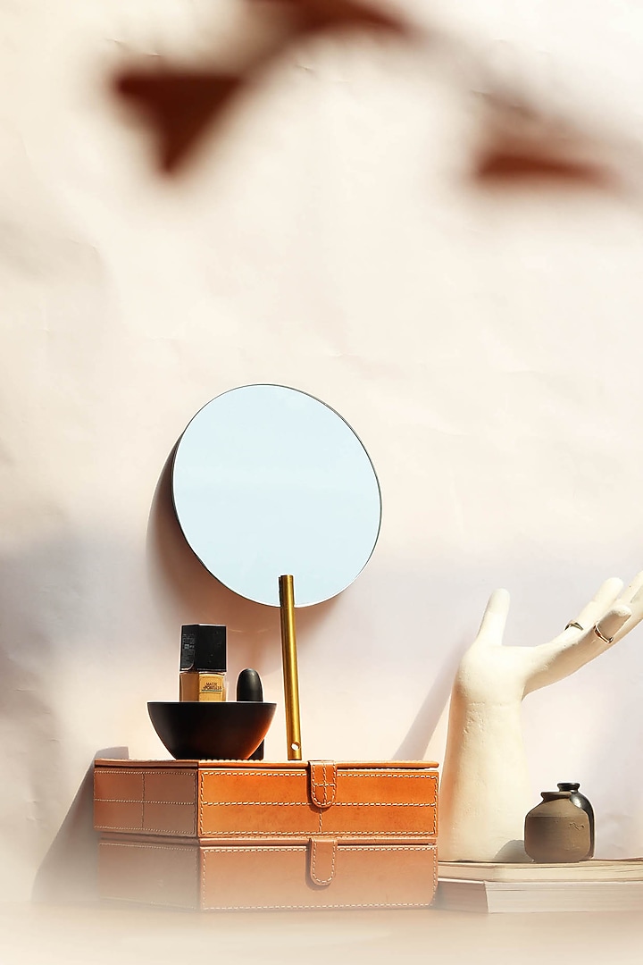 Gold Plated Handle Mirror by Muun Home at Pernia's Pop Up Shop