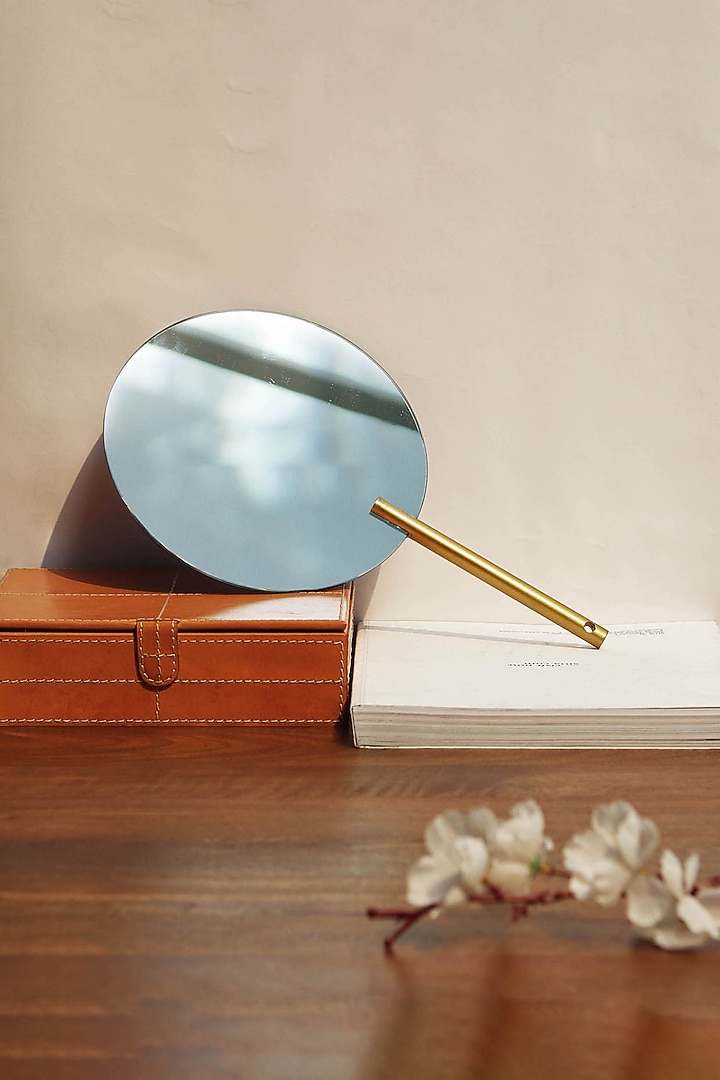 Gold Plated Handle Mirror by Muun Home at Pernia's Pop Up Shop