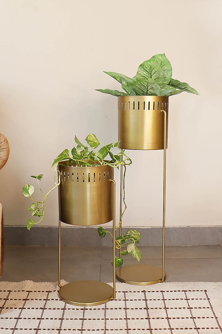Gold Iron Planters by Muun Home at Pernia's Pop Up Shop
