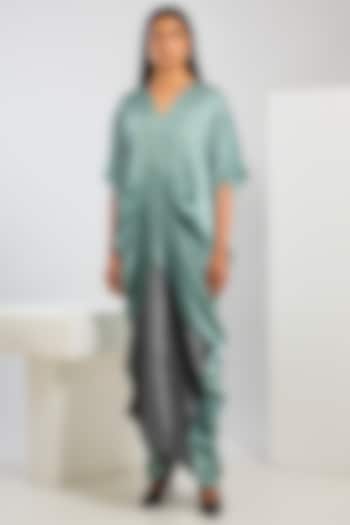 Bue Bamberg Satin Draped Cocktail Dress by Inca at Pernia's Pop Up Shop