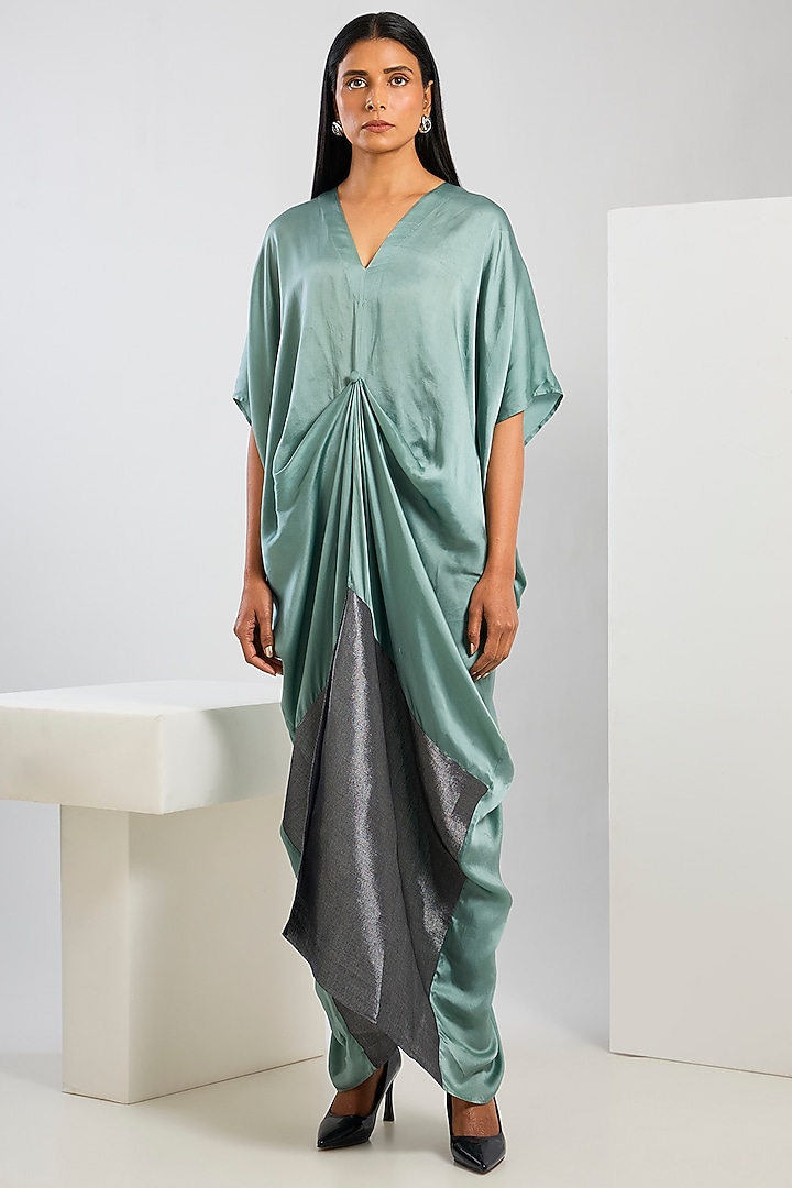 Bue Bamberg Satin Draped Cocktail Dress by Inca at Pernia's Pop Up Shop