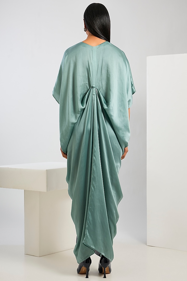 Bue Bamberg Satin Draped Cocktail Dress by Inca at Pernia's Pop Up Shop