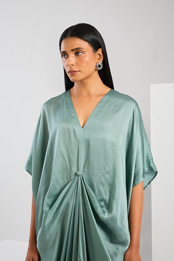 Bue Bamberg Satin Draped Cocktail Dress by Inca at Pernia's Pop Up Shop