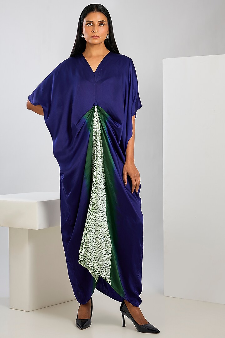 Bue Bamberg Satin Printed Draped Vacation Dress by Inca at Pernia's Pop Up Shop
