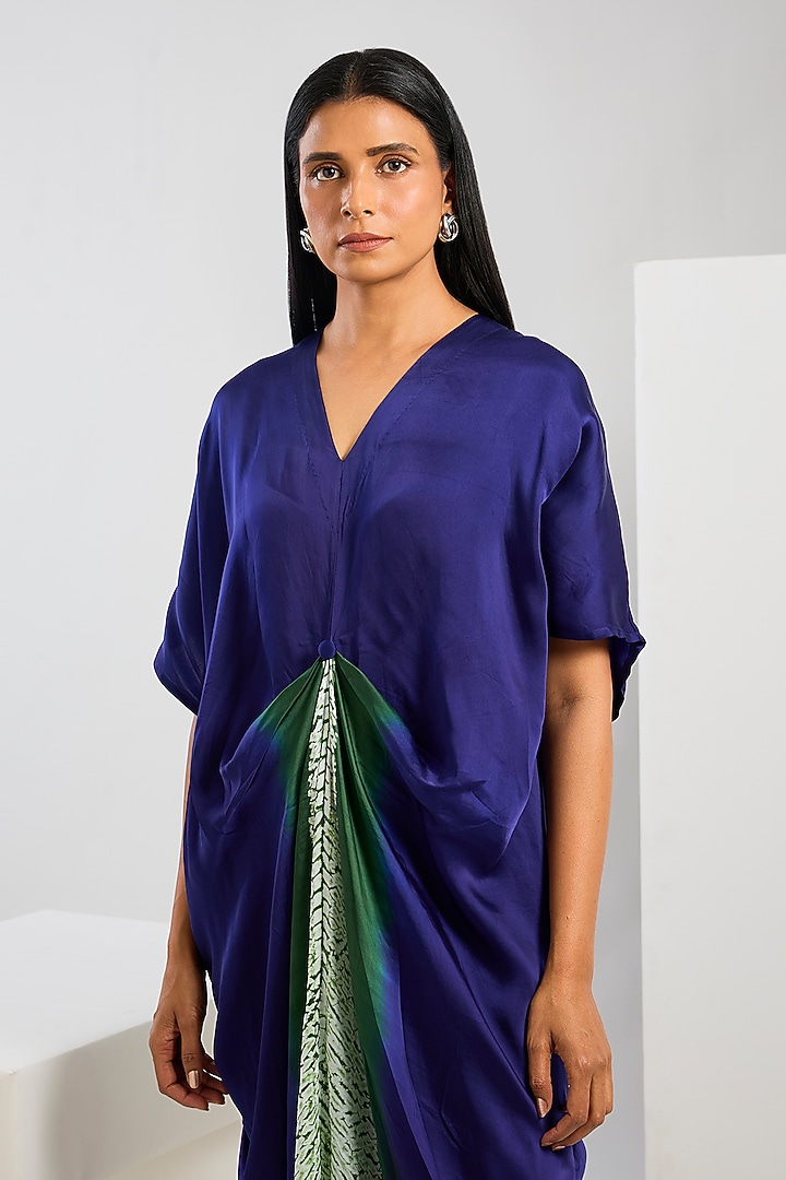 Bue Bamberg Satin Printed Draped Vacation Dress by Inca at Pernia's Pop Up Shop