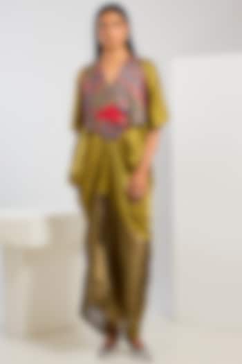 Multi-Colored Silk Brocade Gilet by Inca at Pernia's Pop Up Shop