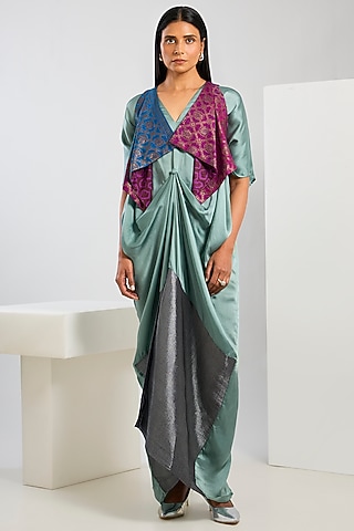Multi-Colored Silk Brocade Gilet by Inca