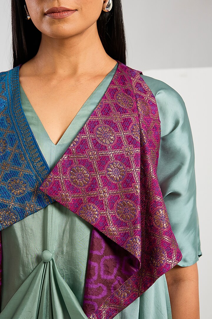 Multi-Colored Silk Brocade Gilet by Inca at Pernia's Pop Up Shop