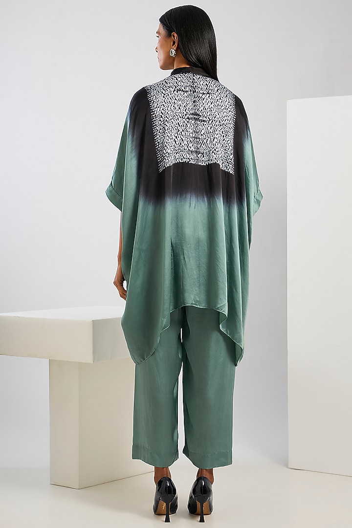 Blue Bamberg Satin Trousers by Inca at Pernia's Pop Up Shop