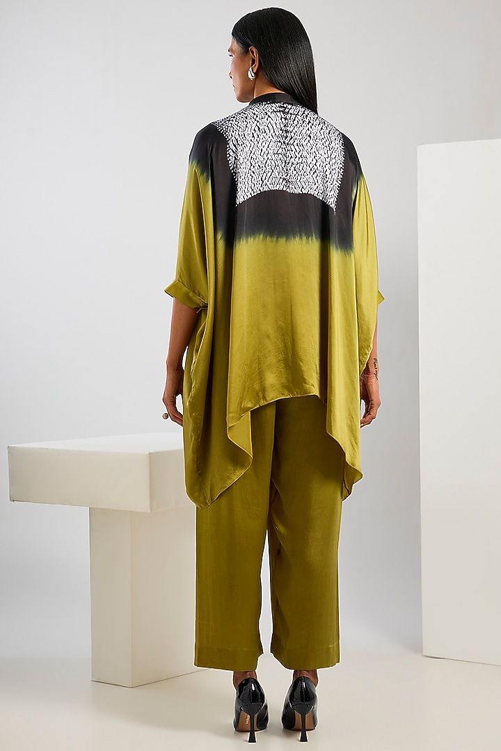 Yellow Bamberg Satin Trousers by Inca at Pernia's Pop Up Shop