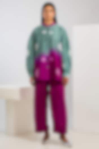 Wine Bamberg Satin Trousers by Inca at Pernia's Pop Up Shop