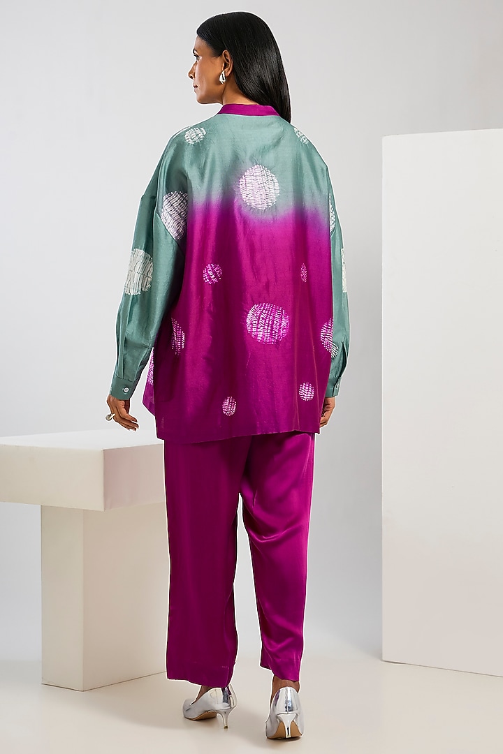 Wine Bamberg Satin Trousers by Inca at Pernia's Pop Up Shop