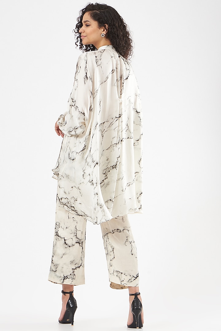 White Bamberg Satin Shirt by Inca at Pernia's Pop Up Shop