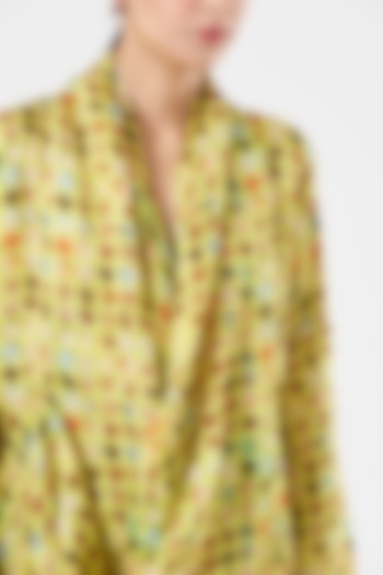 Lime Bamberg Satin Tunic by Inca at Pernia's Pop Up Shop