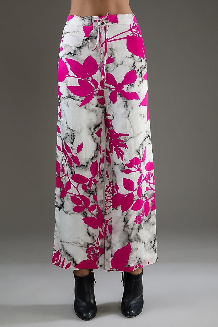 Pink Bemberg Satin Digital Printed Co-Ord Set by Inca at Pernia's Pop Up Shop