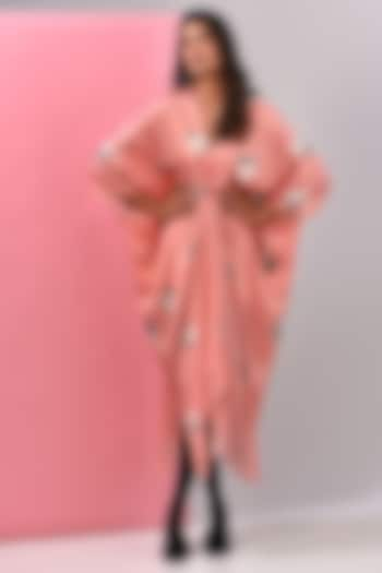 Pink Bemberg Satin Digital Printed Kaftan by Inca at Pernia's Pop Up Shop