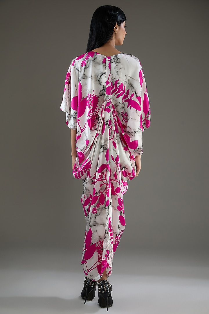Pink Bemberg Satin Digital Printed Kaftan by Inca at Pernia's Pop Up Shop