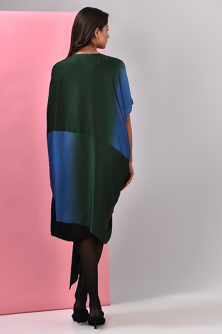 Green Bemberg Satin Ombre Vacation Dress by Inca at Pernia's Pop Up Shop