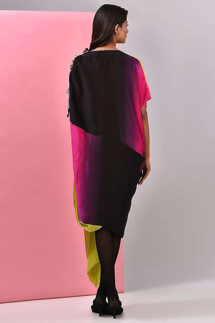Multi-Colored Bemberg Satin Ombre Vacation Dress by Inca at Pernia's Pop Up Shop