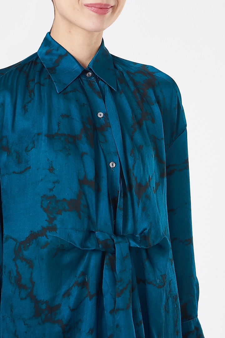 Blue Knotted Shirt by Inca