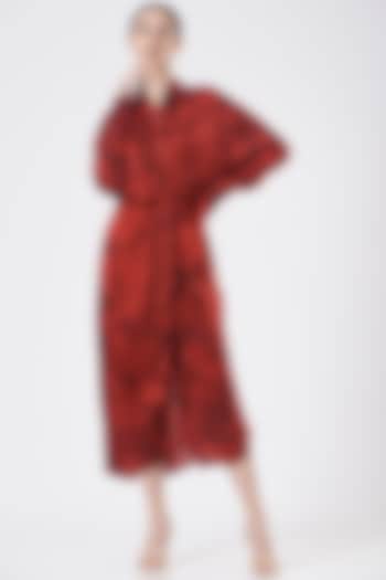 Red Knotted Dress by Inca