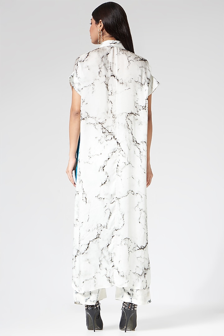 Multi-Coloured Printed Draped Vacation Dress by Inca at Pernia's Pop Up Shop