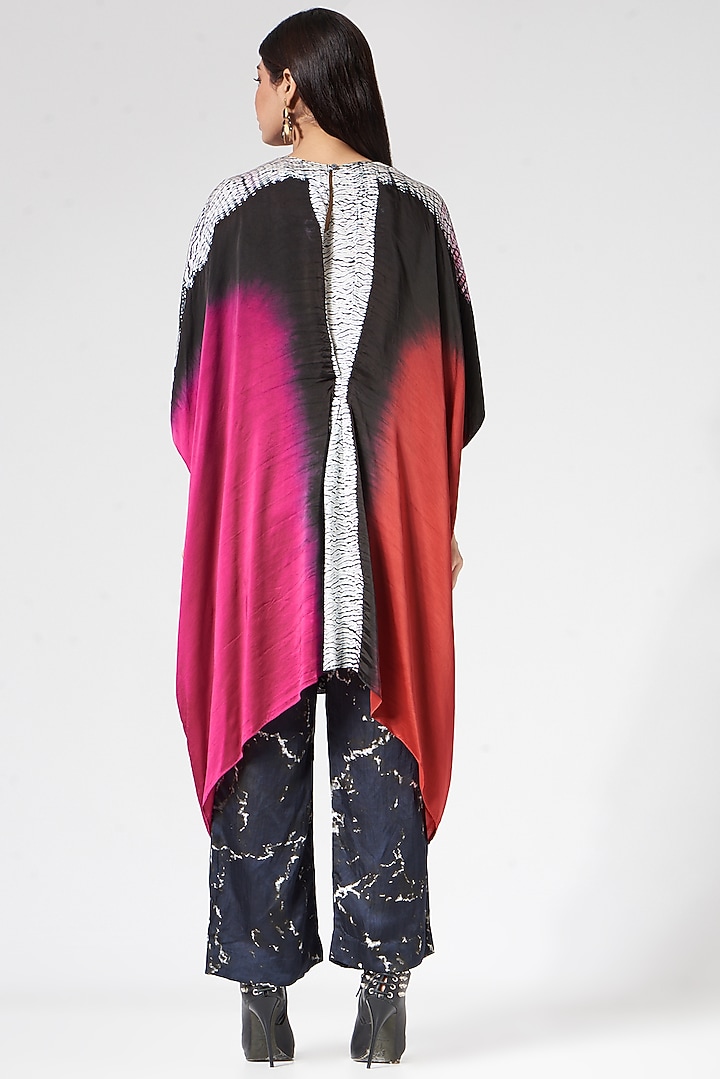 Black & White Bemberg Satin Marble Pants by Inca at Pernia's Pop Up Shop