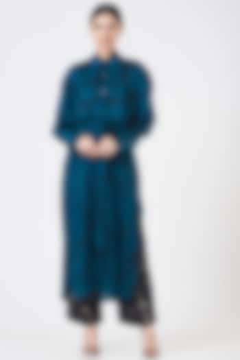 Blue Bemberg Satin Co-Ord Set by Inca at Pernia's Pop Up Shop