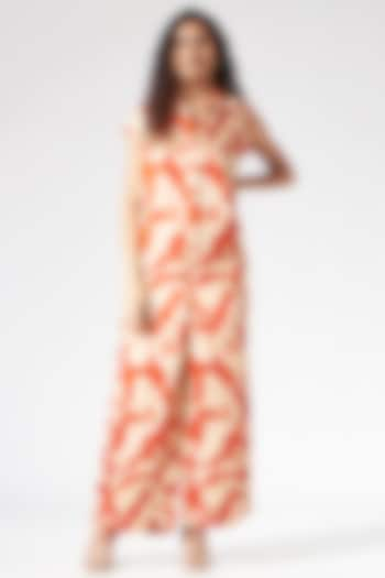 Orange Printed Jumpsuit by Inca at Pernia's Pop Up Shop