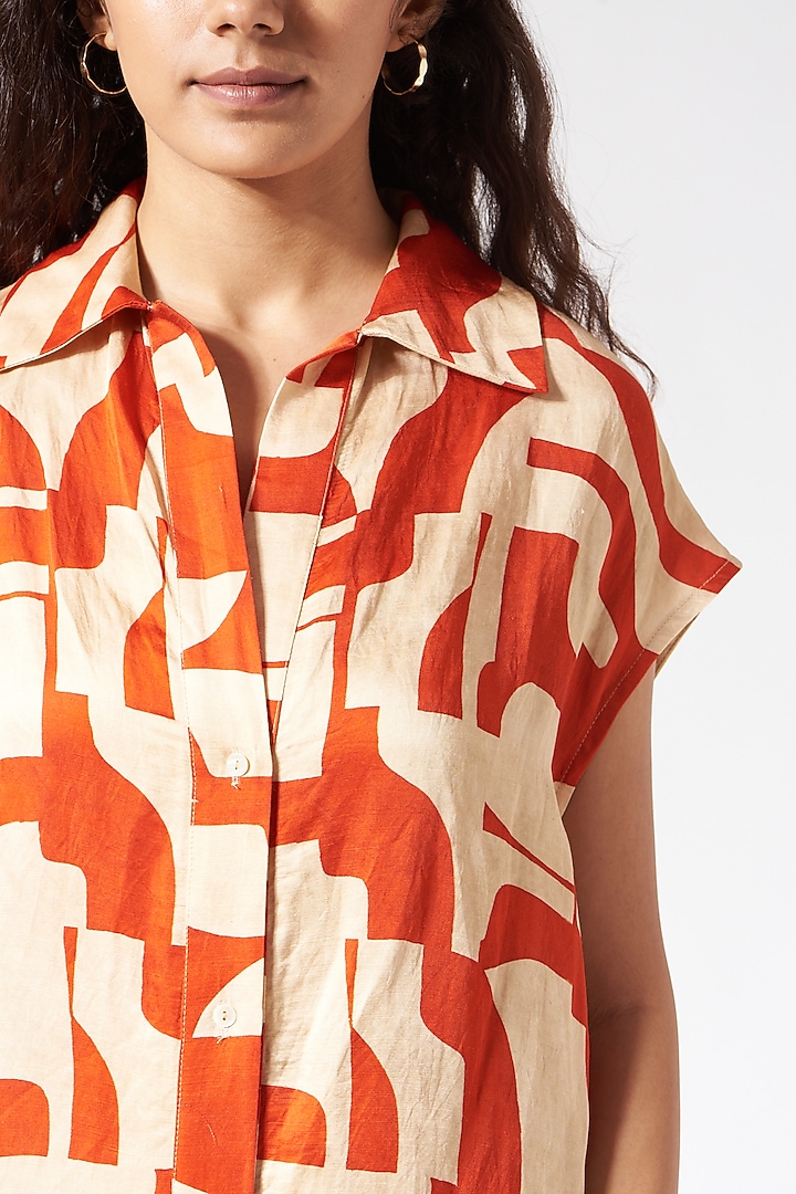 Orange Printed Jumpsuit by Inca at Pernia's Pop Up Shop