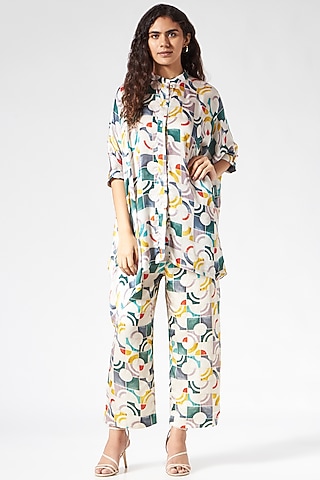 Multi-Colored Printed Co-Ord Set by Inca