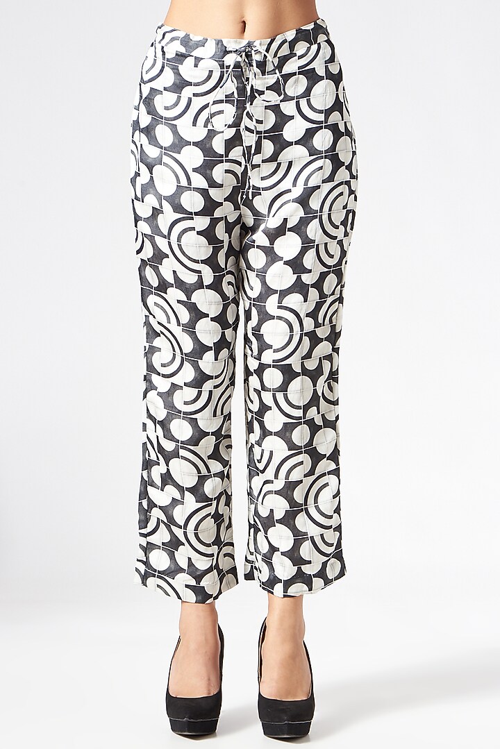 Black & White Bamberg Printed Pant Set by Inca at Pernia's Pop Up Shop