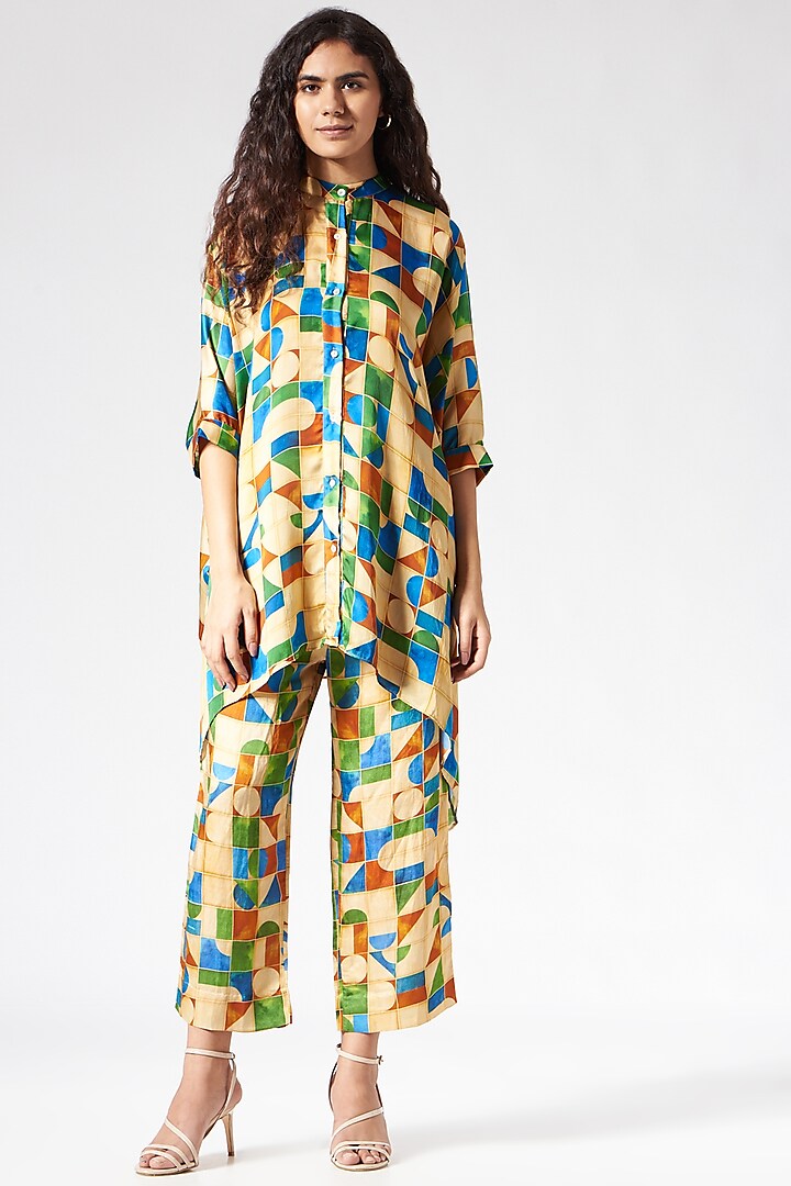 Multi-Colored Printed Co-Ord Set by Inca