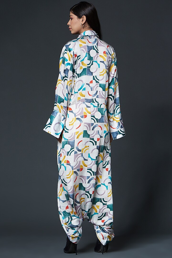 Multi-Coloured Printed Draped Jumpsuit by Inca at Pernia's Pop Up Shop